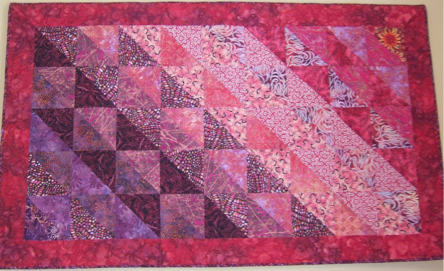 seasons, red quilt