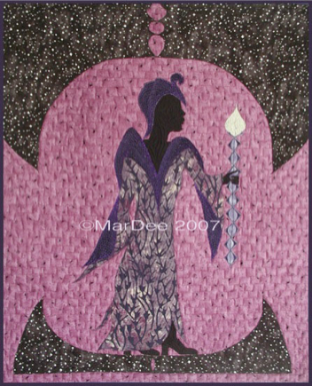 akasha, woman, goddess quilt