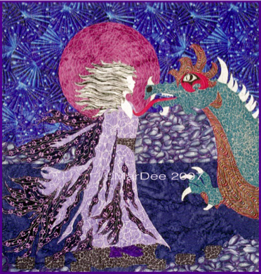 dragon lady, lust, woman quilt